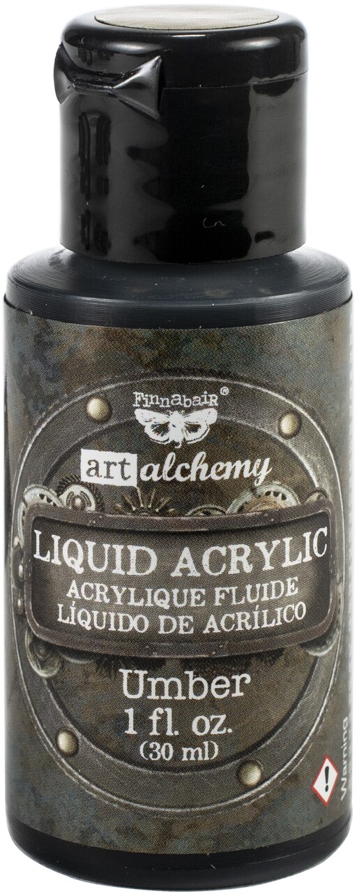 Finnabair Art Alchemy Liquid Acrylic Paint 1 Fluid Ounce-Umber